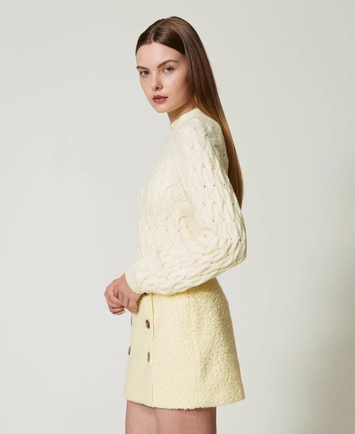 TWINSET Milano Maglia Lupetto In Misto Lana Con Trecce | Maglie E Cardigan