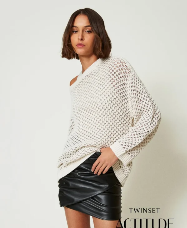 TWINSET Milano Maglia Over MYFO A Rete Con Lurex | Maglie E Cardigan