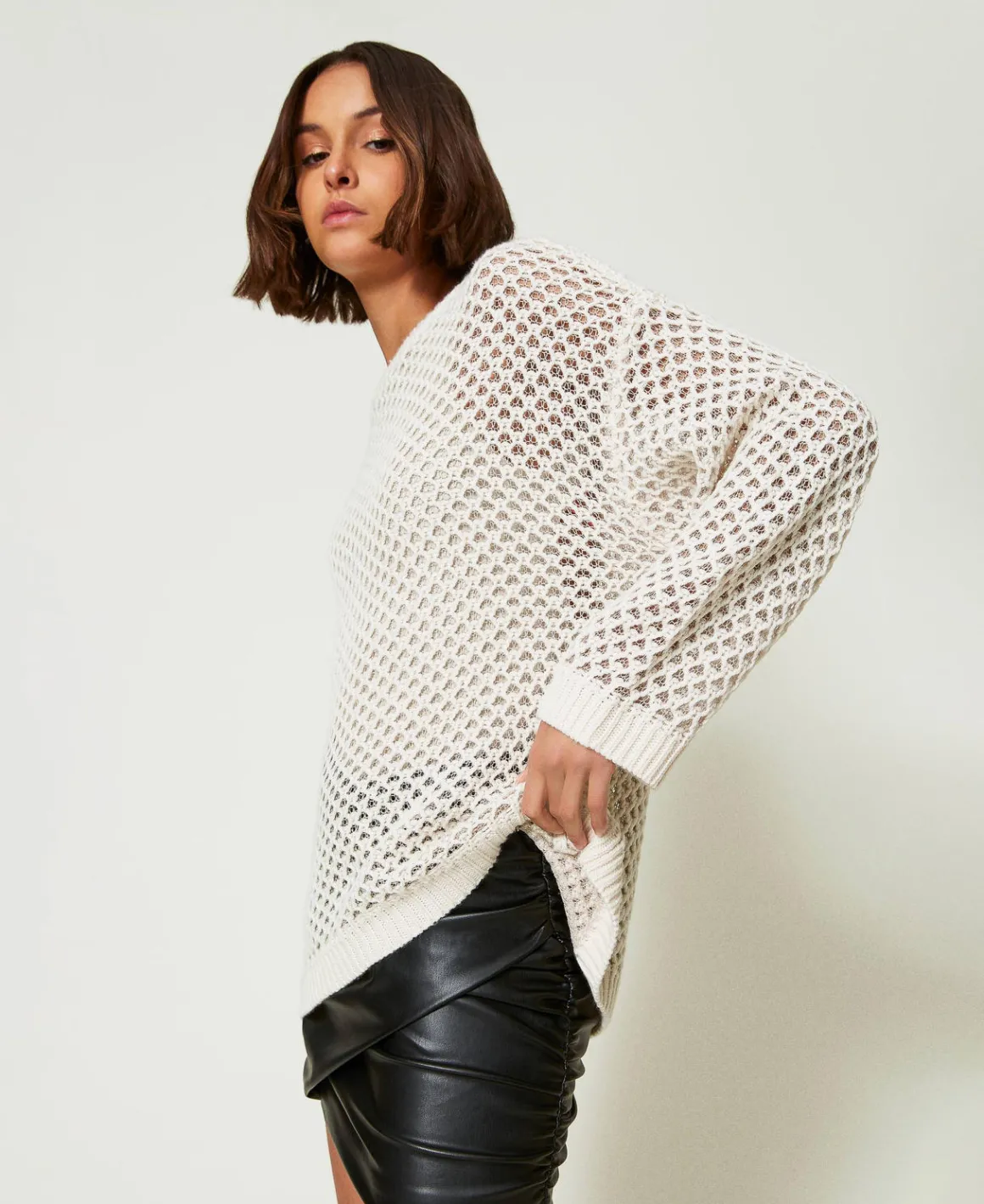 TWINSET Milano Maglia Over MYFO A Rete Con Lurex | Maglie E Cardigan