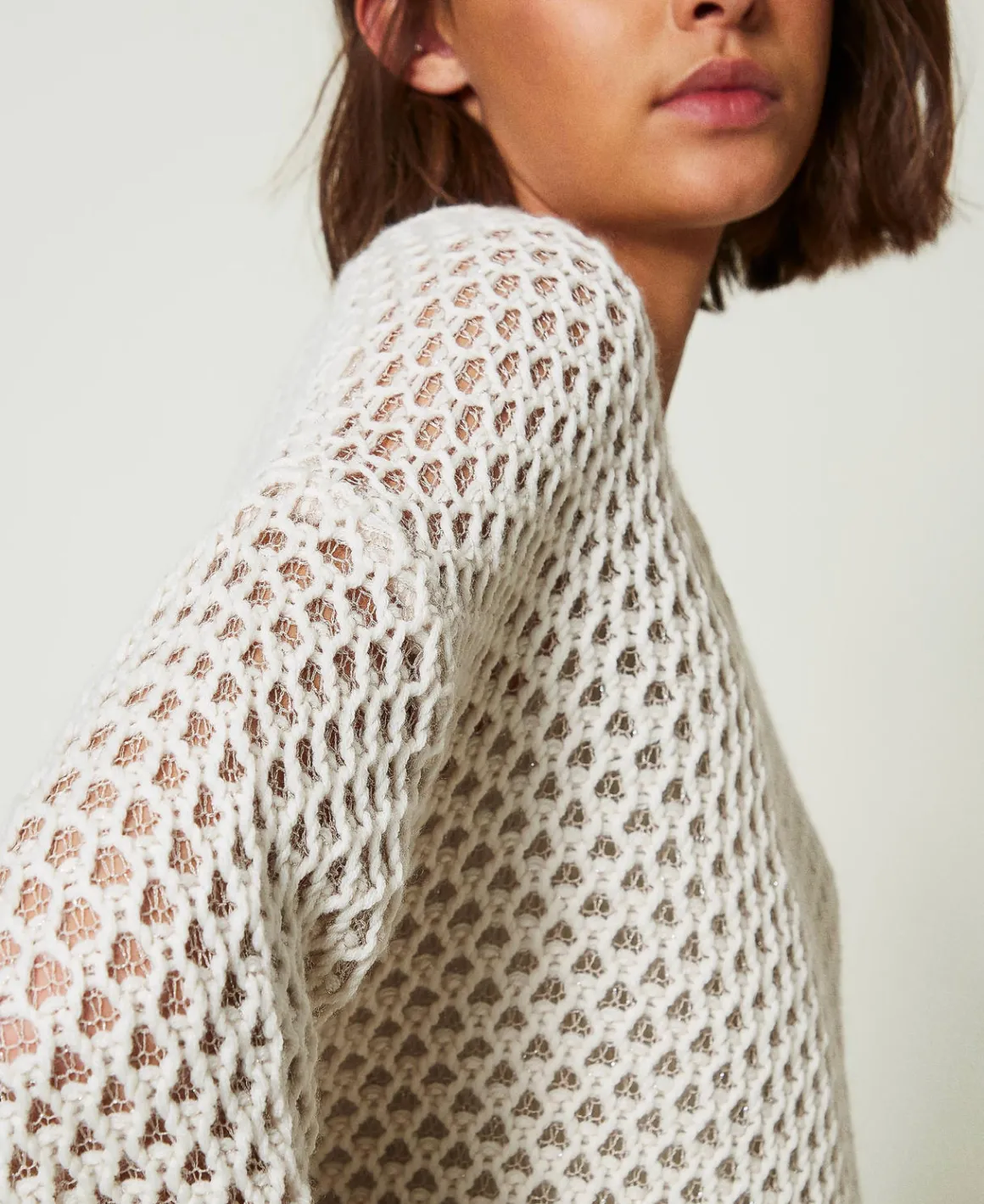 TWINSET Milano Maglia Over MYFO A Rete Con Lurex | Maglie E Cardigan