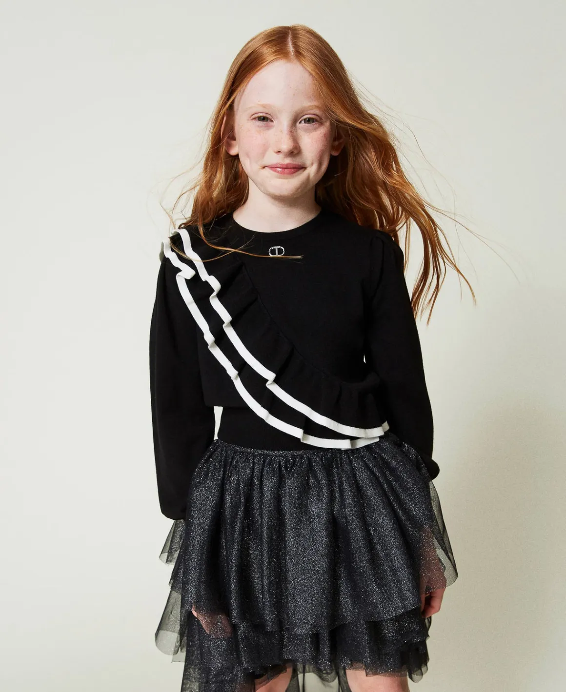 TWINSET Milano Maglia Regular Con Doppia Balza | Maglie E Cardigan