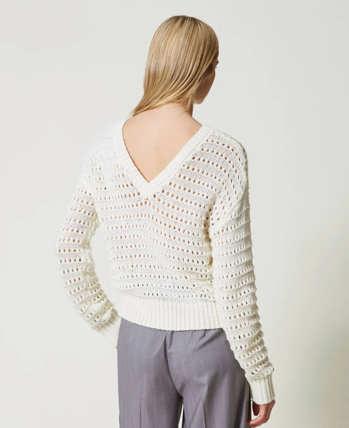 TWINSET Milano Maglia Traforata Con Paillettes | Maglie E Cardigan