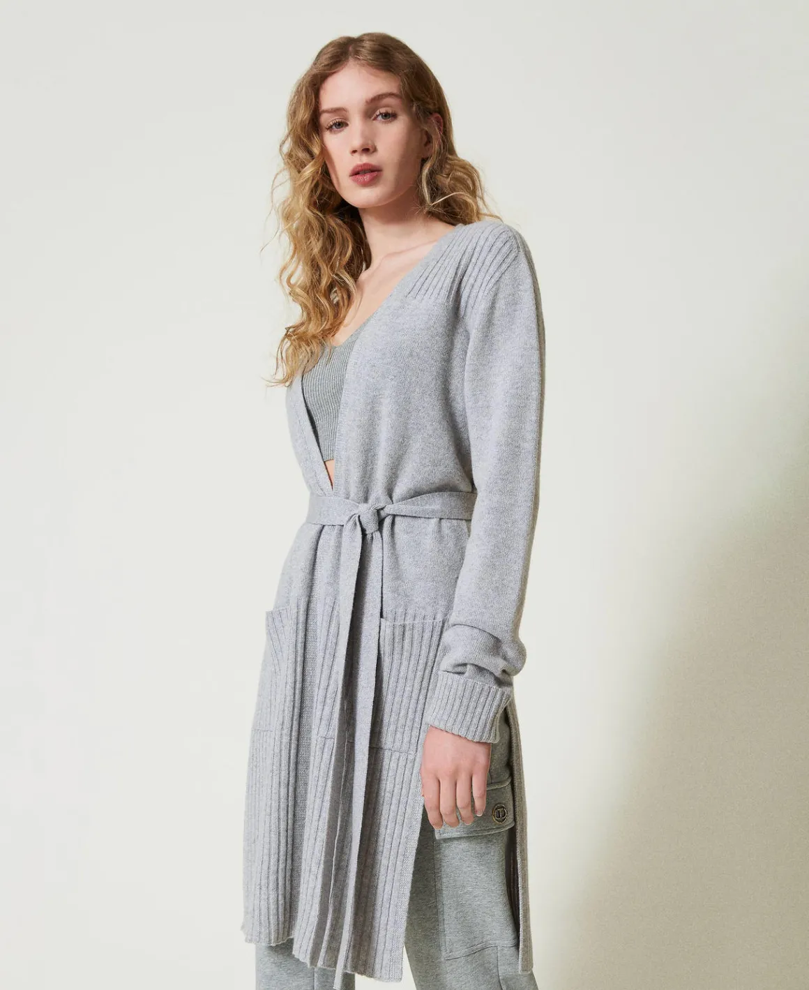 TWINSET Milano Maxi Cardigan In Misto Lana E Lurex | Maglie E Cardigan