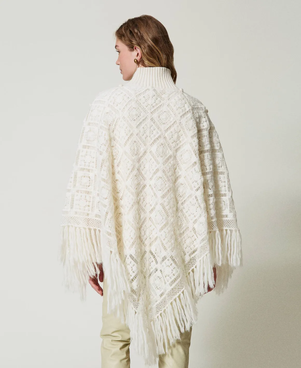 TWINSET Milano Maxi Maglia In Misto Lana Con Stola | Maglie E Cardigan