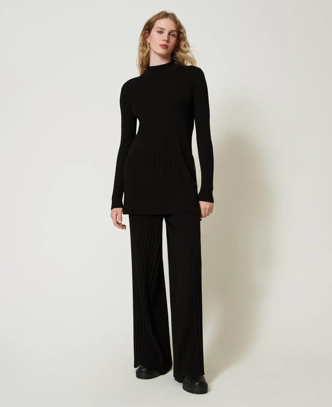 TWINSET Milano Maxi Maglia Plissé Con Bottoni | Maglie E Cardigan