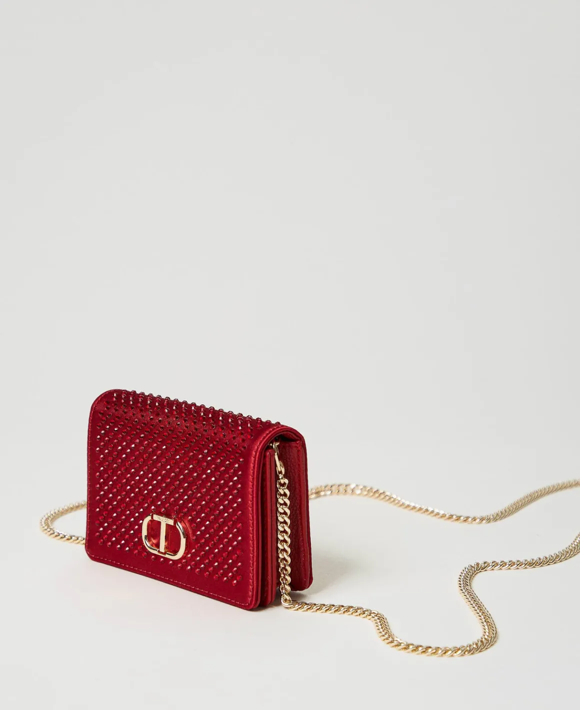 TWINSET Milano Mini Borsa A Tracolla In Raso Con Strass | Mini Borse | Borse A Mano