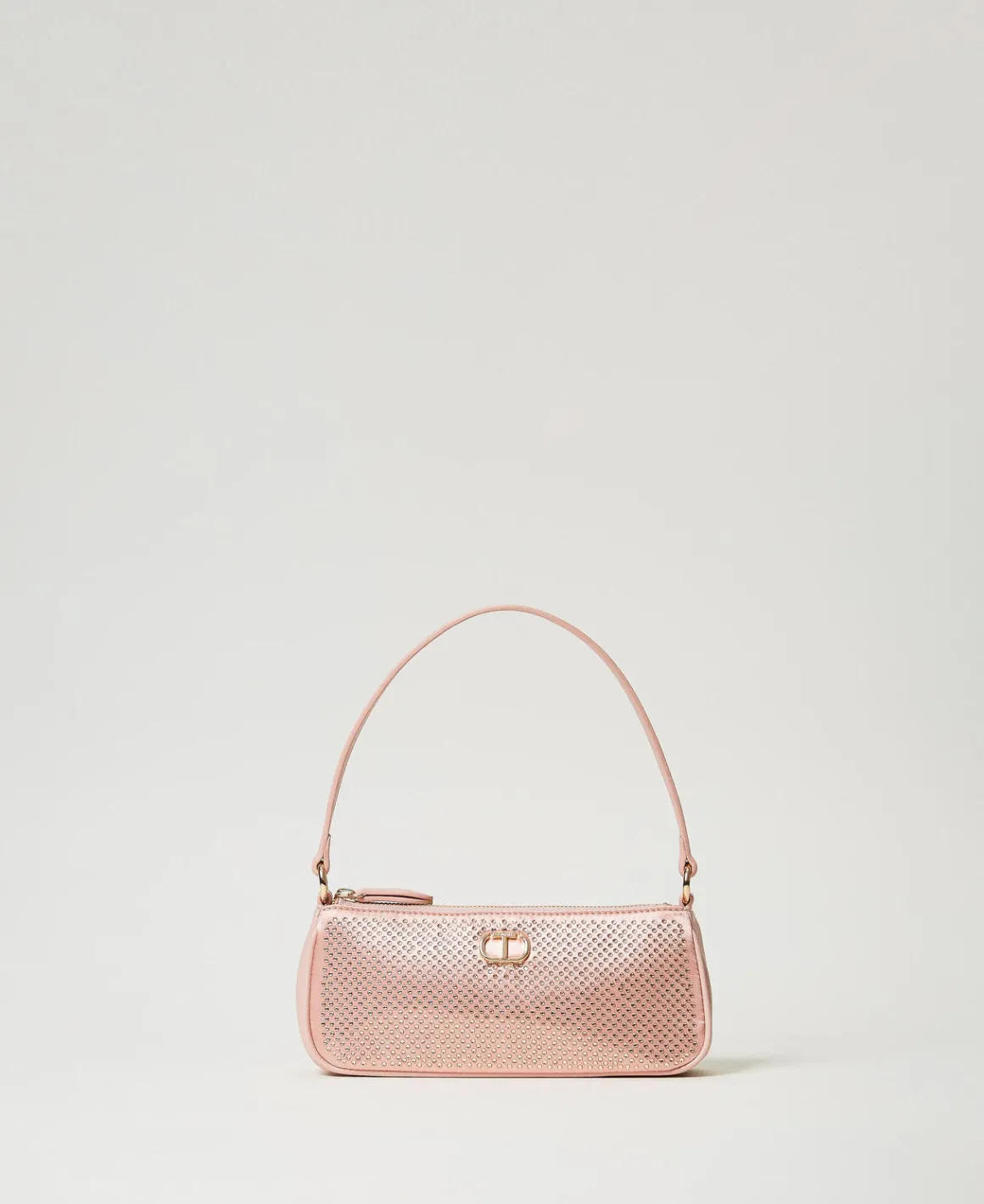 TWINSET Milano Mini Borsa In Raso Con Strass E Oval T | Mini Borse | Borse A Mano