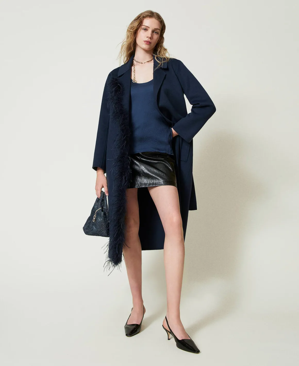 TWINSET Milano Minigonna Effetto Pelle Con Cintura | Gonne