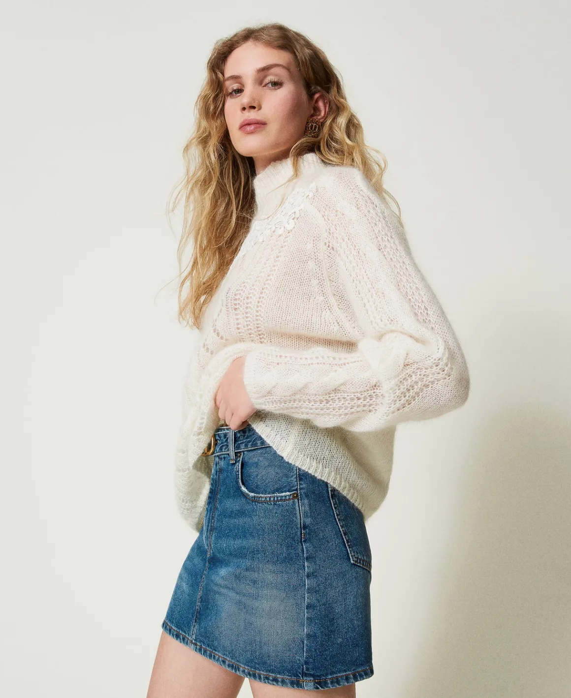 TWINSET Milano Minigonna In Jeans Con Cintura | Gonne