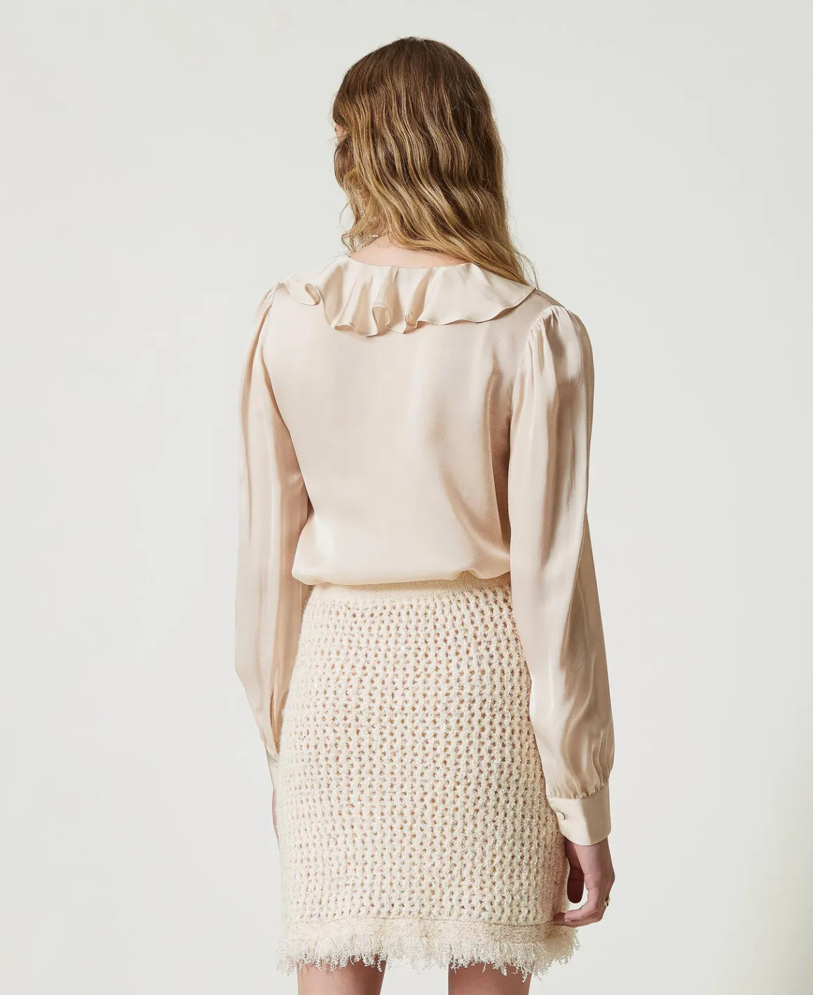 TWINSET Milano Minigonna In Maglia Jacquard A Rete | Gonne