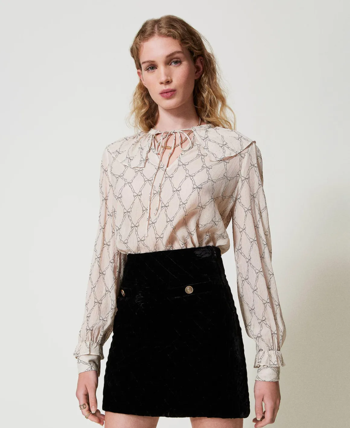 TWINSET Milano Minigonna In Velluto Trapuntato | Gonne