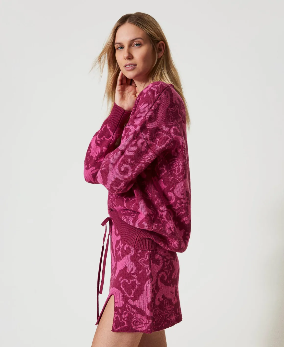 TWINSET Milano Minigonna Jacquard In Filato Treeblend | Gonne