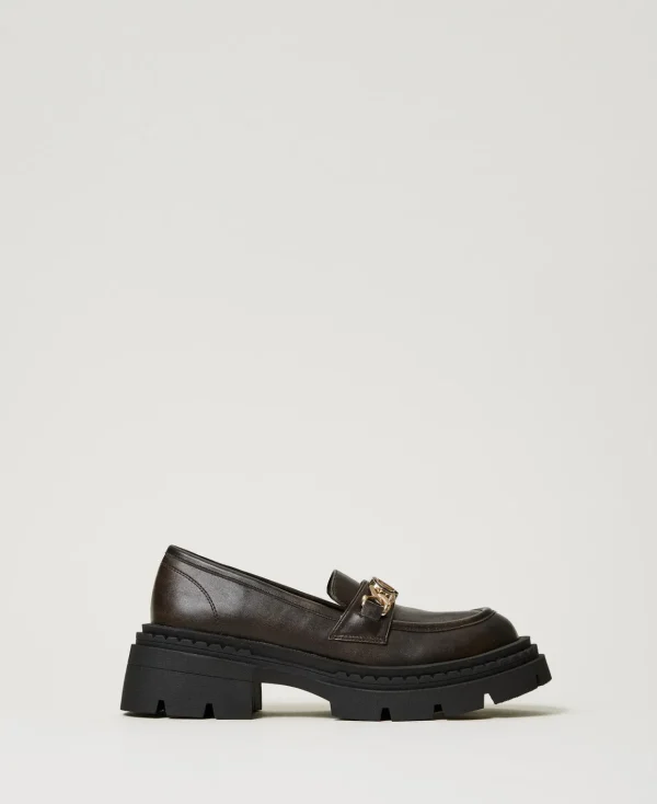 TWINSET Milano Mocassini Con Morsetto Oval T | Ballerine E Mocassini | Scarpe Basse