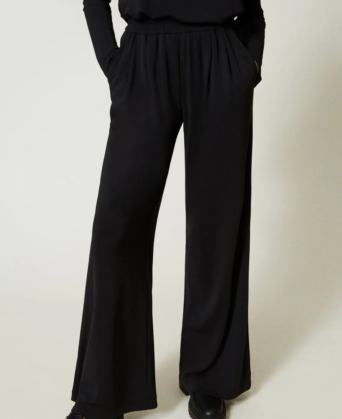 TWINSET Milano Pantaloni A Palazzo In Jersey Crêpe | Pantaloni Ampi E A Palazzo