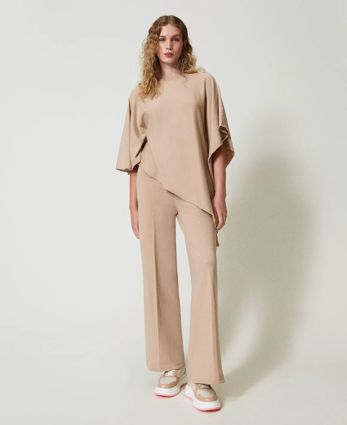 TWINSET Milano Pantaloni A Palazzo In Maglia | Pantaloni Ampi E A Palazzo