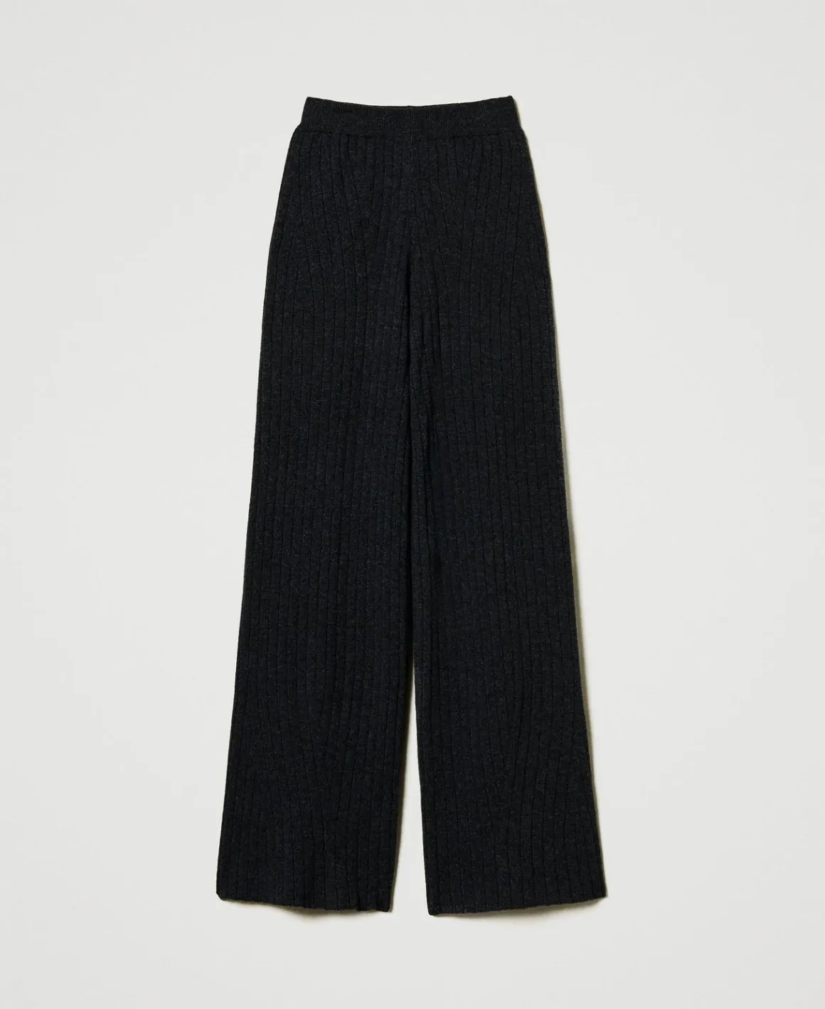 TWINSET Milano Pantaloni A Palazzo In Maglia Misto Lana | Pantaloni Ampi E A Palazzo