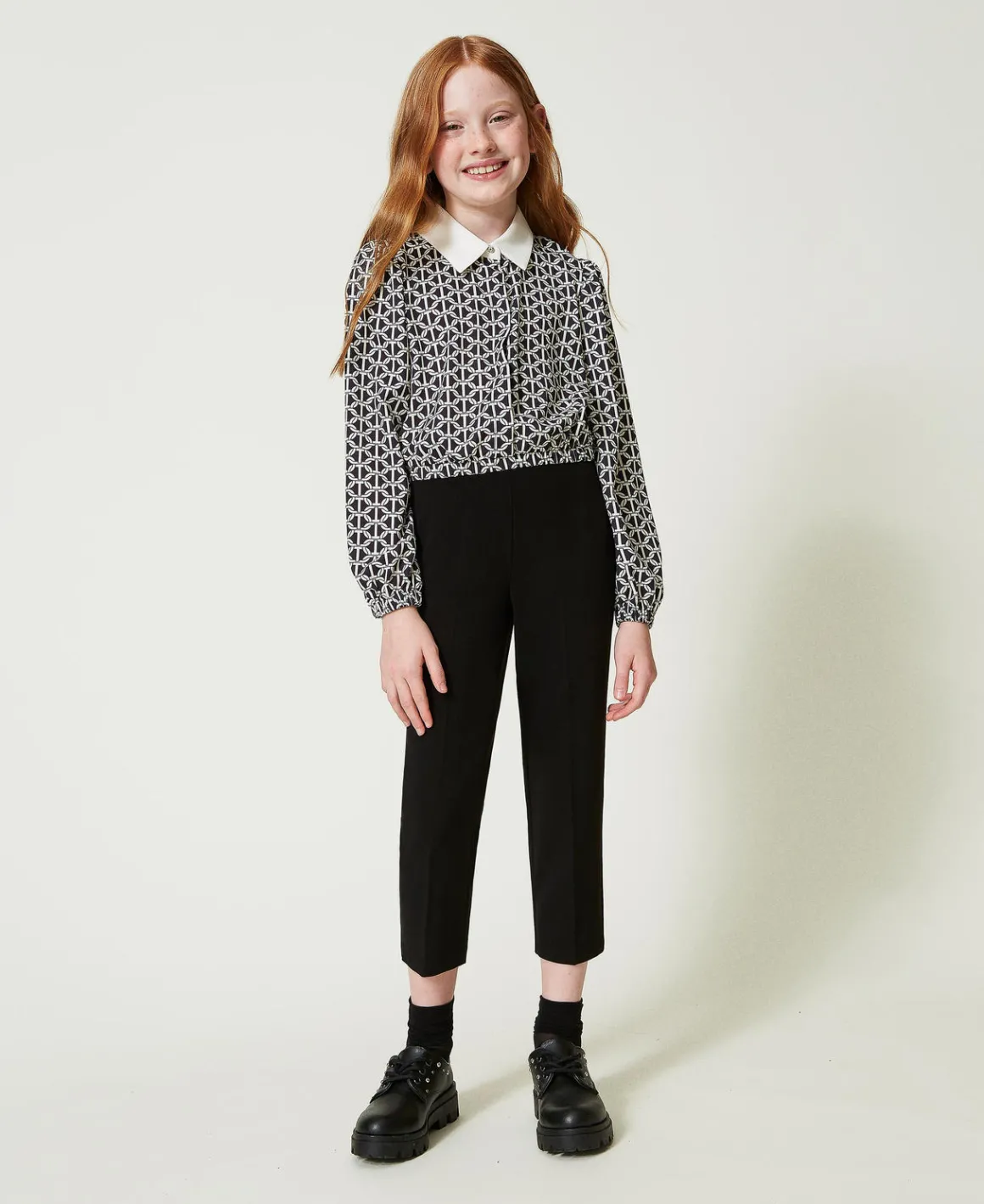 TWINSET Milano Pantaloni A Sigaretta In Flanella | Pantaloni E Jeans