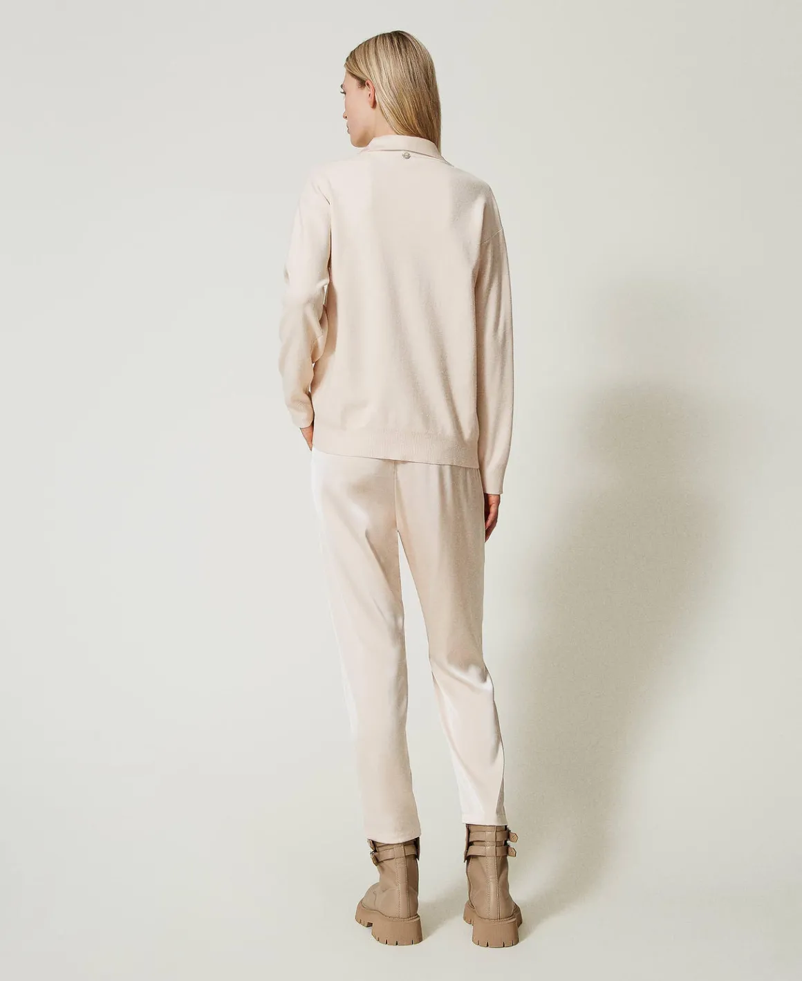 TWINSET Milano Pantaloni A Sigaretta In Raso | Pantaloni Dritti E A Sigaretta
