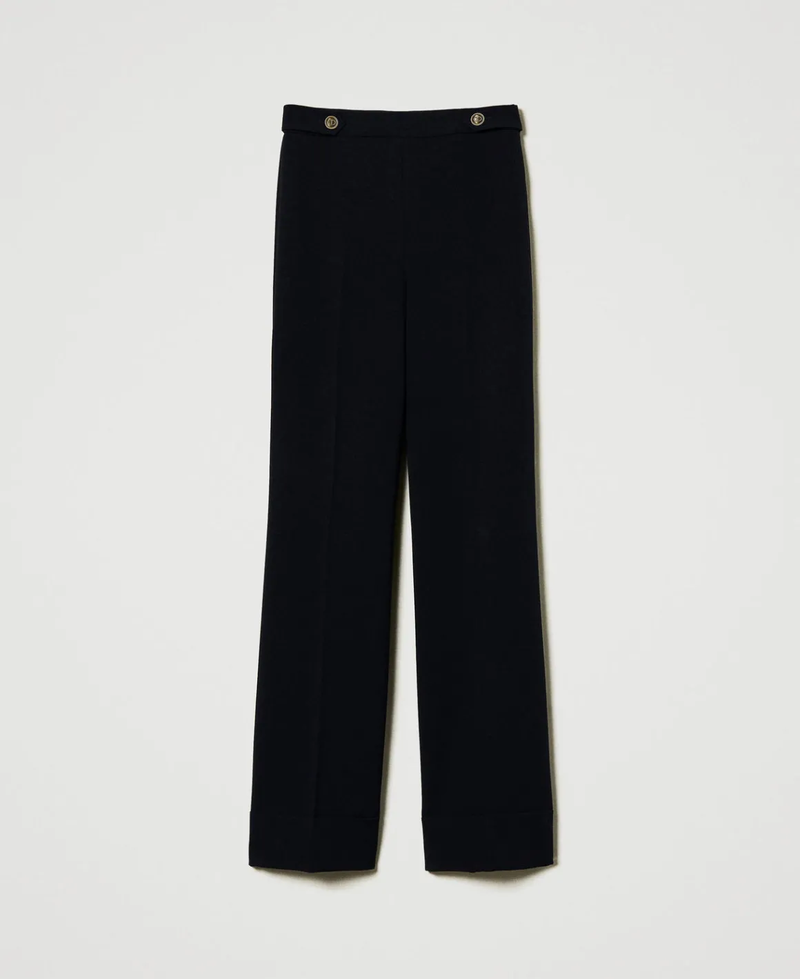 TWINSET Milano Pantaloni A Vita Alta In Cady Crêpe | Pantaloni Eleganti | Pantaloni Dritti E A Sigaretta