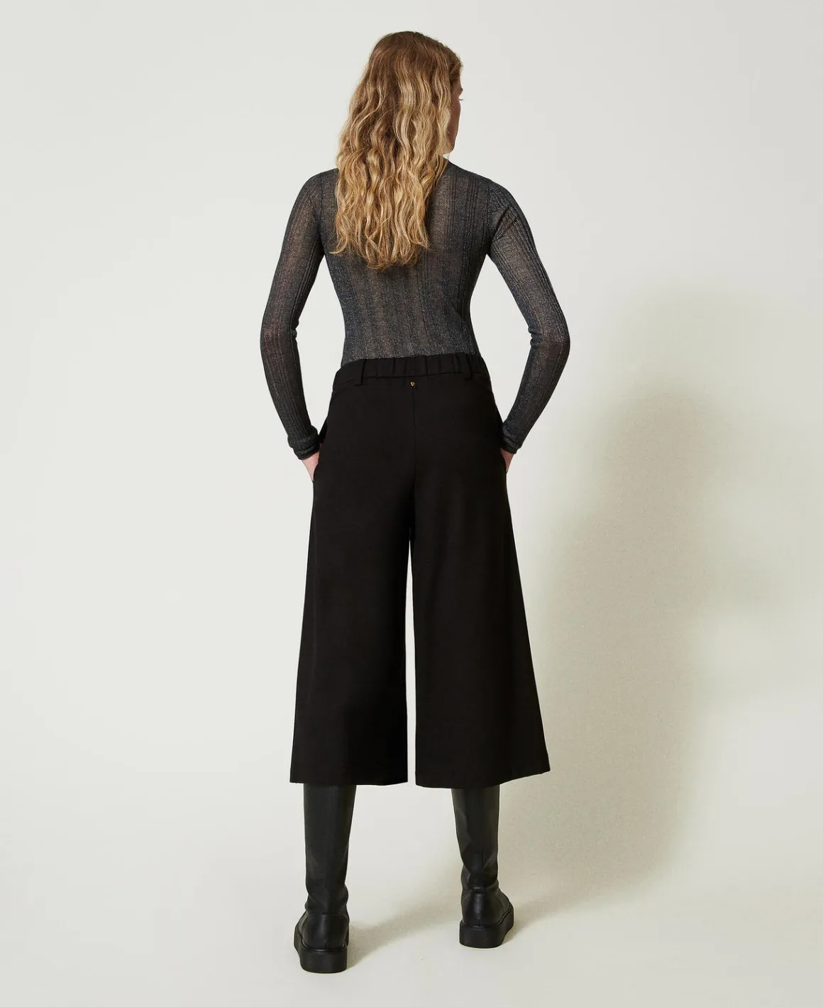 TWINSET Milano Pantaloni Cropped A Vita Alta | Pantaloni Ampi E A Palazzo