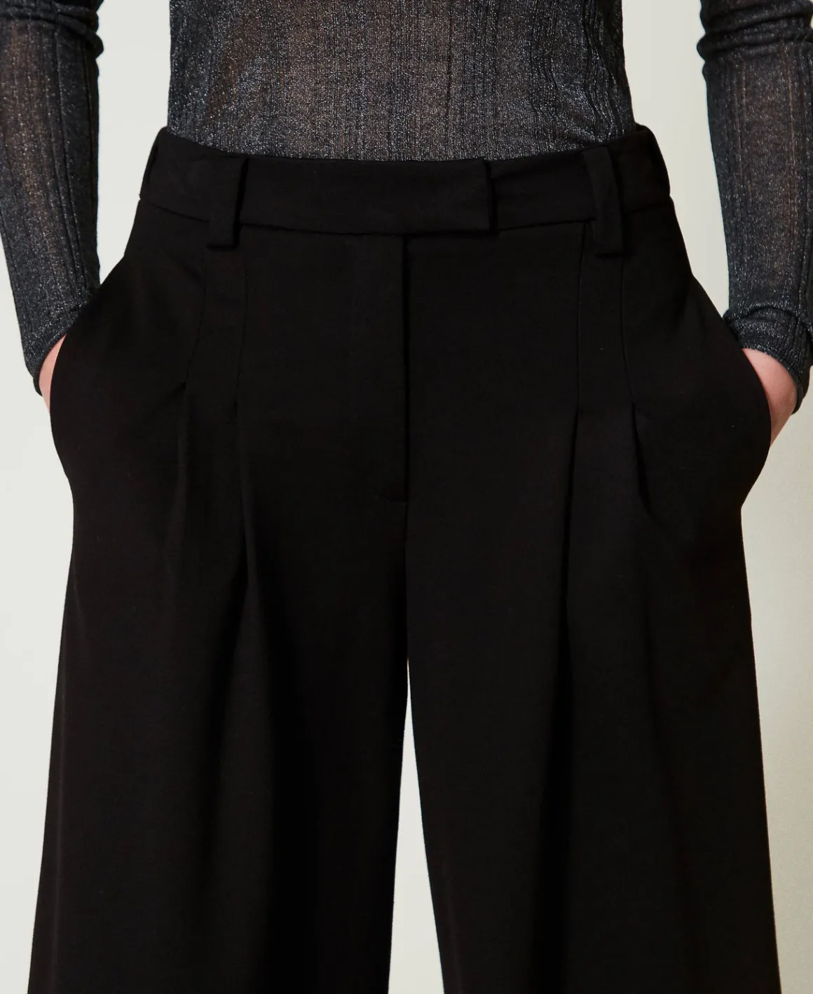 TWINSET Milano Pantaloni Cropped A Vita Alta | Pantaloni Ampi E A Palazzo
