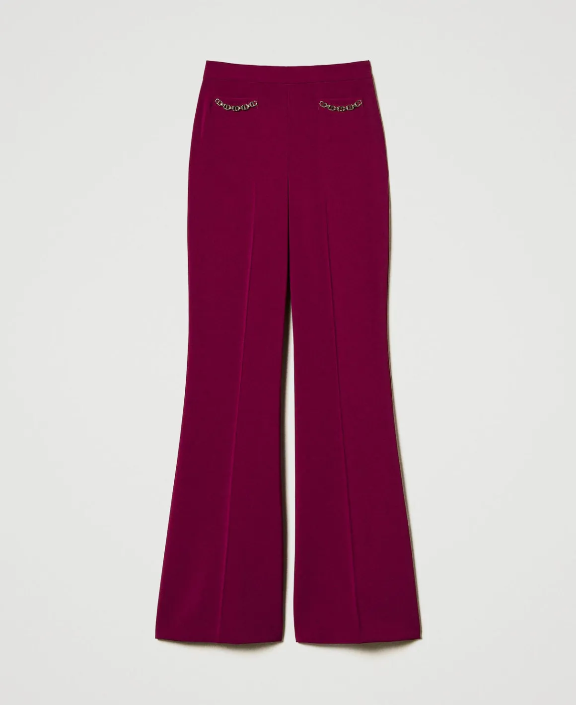 TWINSET Milano Pantaloni Flare Con Catena Oval T | Pantaloni Flare