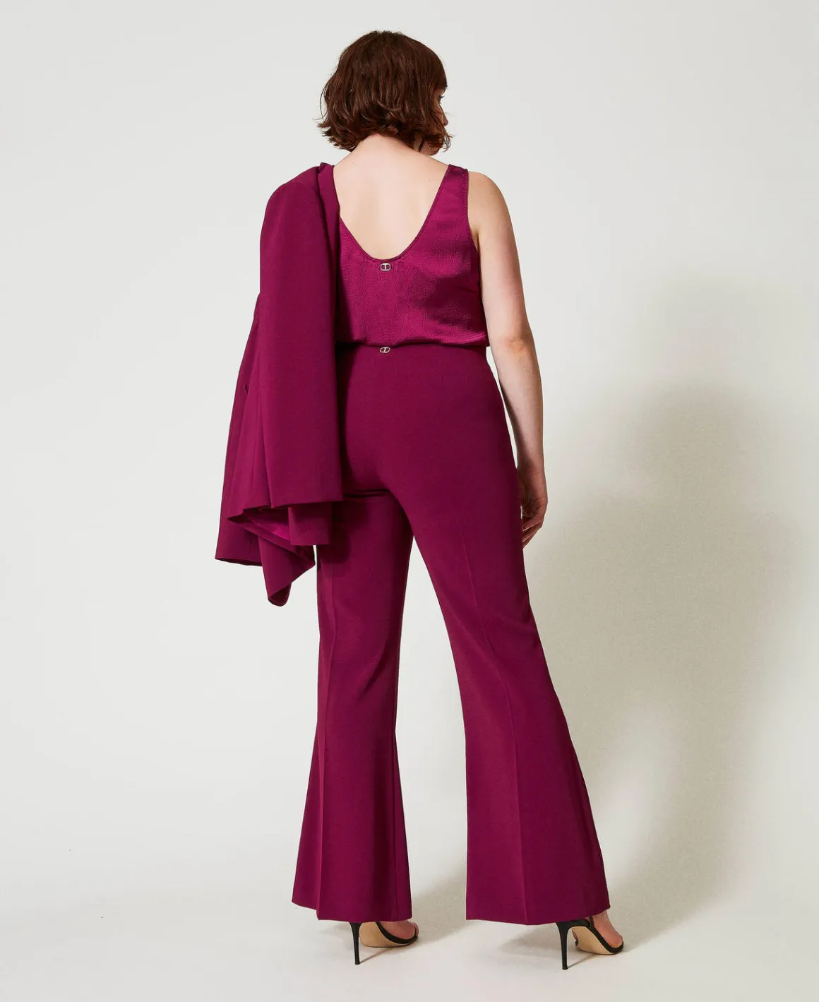 TWINSET Milano Pantaloni Flare Con Catena Oval T | Pantaloni Flare