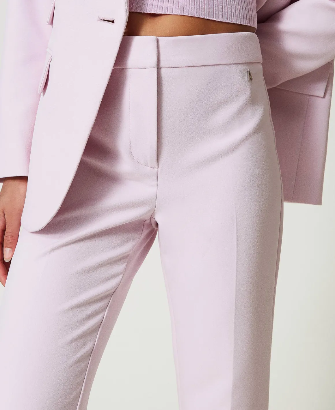 TWINSET Milano Pantaloni Flare In Crêpe Cady | Pantaloni Flare