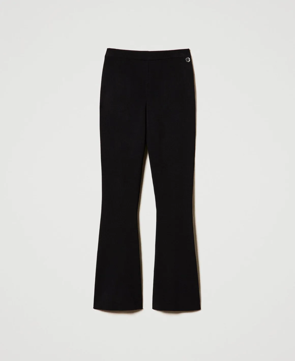 TWINSET Milano Pantaloni Flare In Maglia | Pantaloni Flare