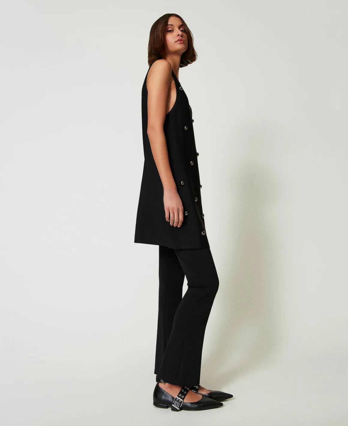TWINSET Milano Pantaloni Flare In Maglia | Pantaloni Flare