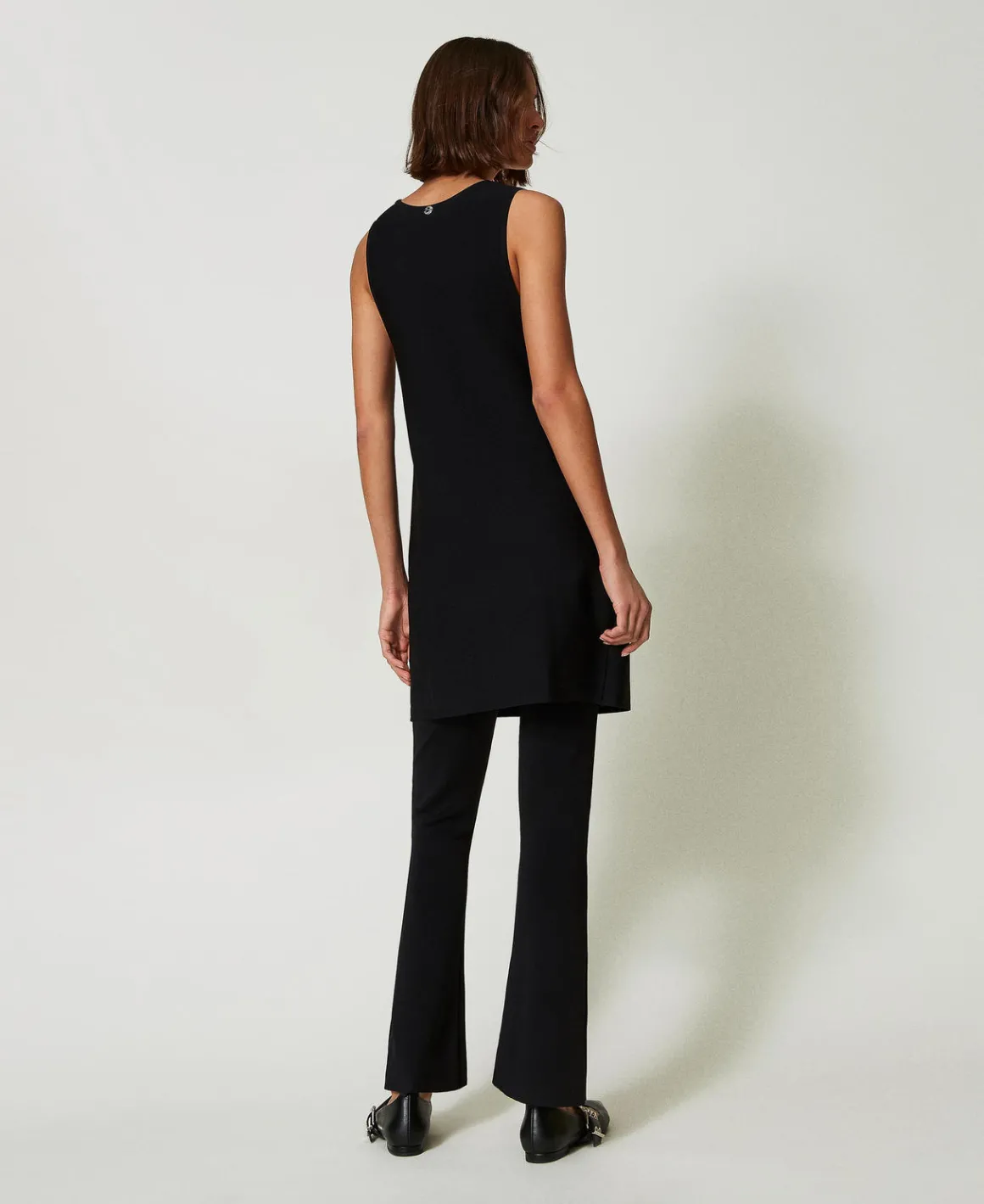 TWINSET Milano Pantaloni Flare In Maglia | Pantaloni Flare