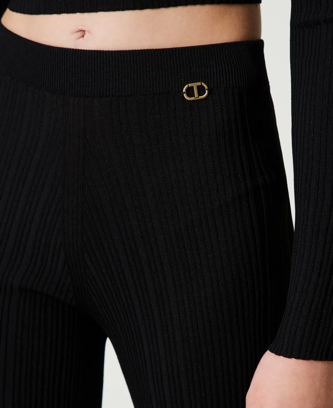 TWINSET Milano Pantaloni Flare In Maglia A Costine | Pantaloni Flare