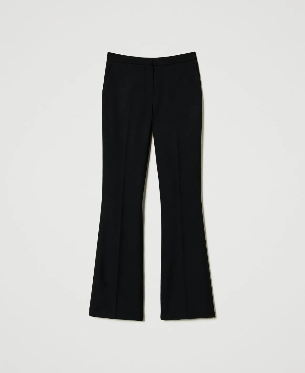 TWINSET Milano Pantaloni Flare In Serge Misto Lana | Pantaloni Eleganti | Pantaloni Flare