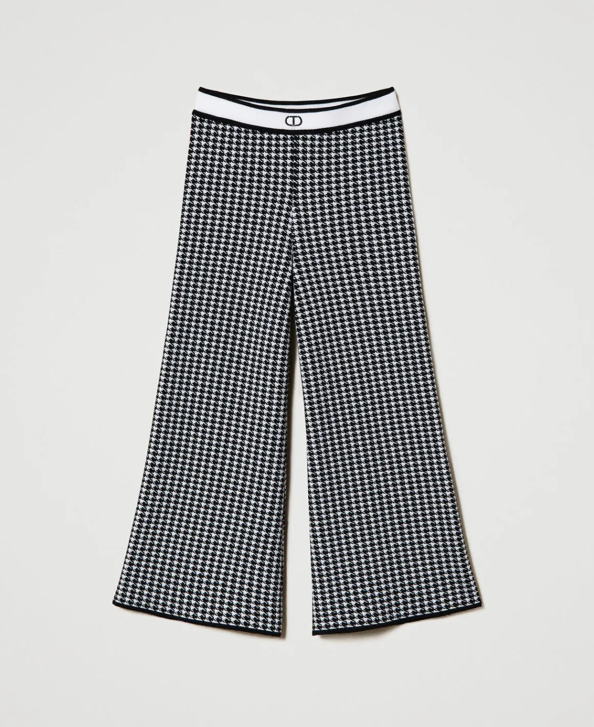 TWINSET Milano Pantaloni In Maglia Jacquard Pied De Poule | Pantaloni E Jeans