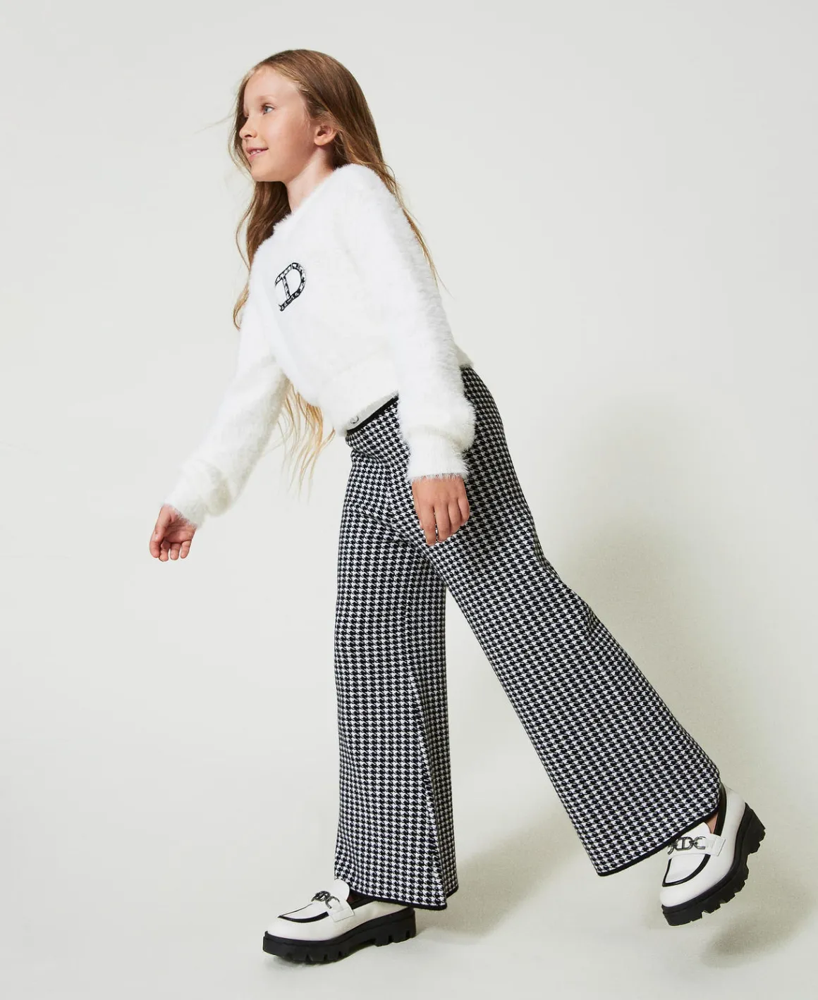 TWINSET Milano Pantaloni In Maglia Jacquard Pied De Poule | Pantaloni E Jeans