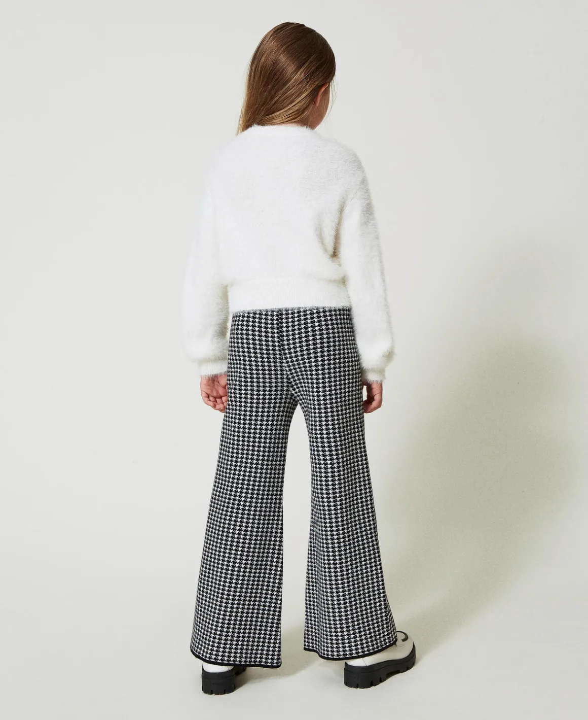 TWINSET Milano Pantaloni In Maglia Jacquard Pied De Poule | Pantaloni E Jeans
