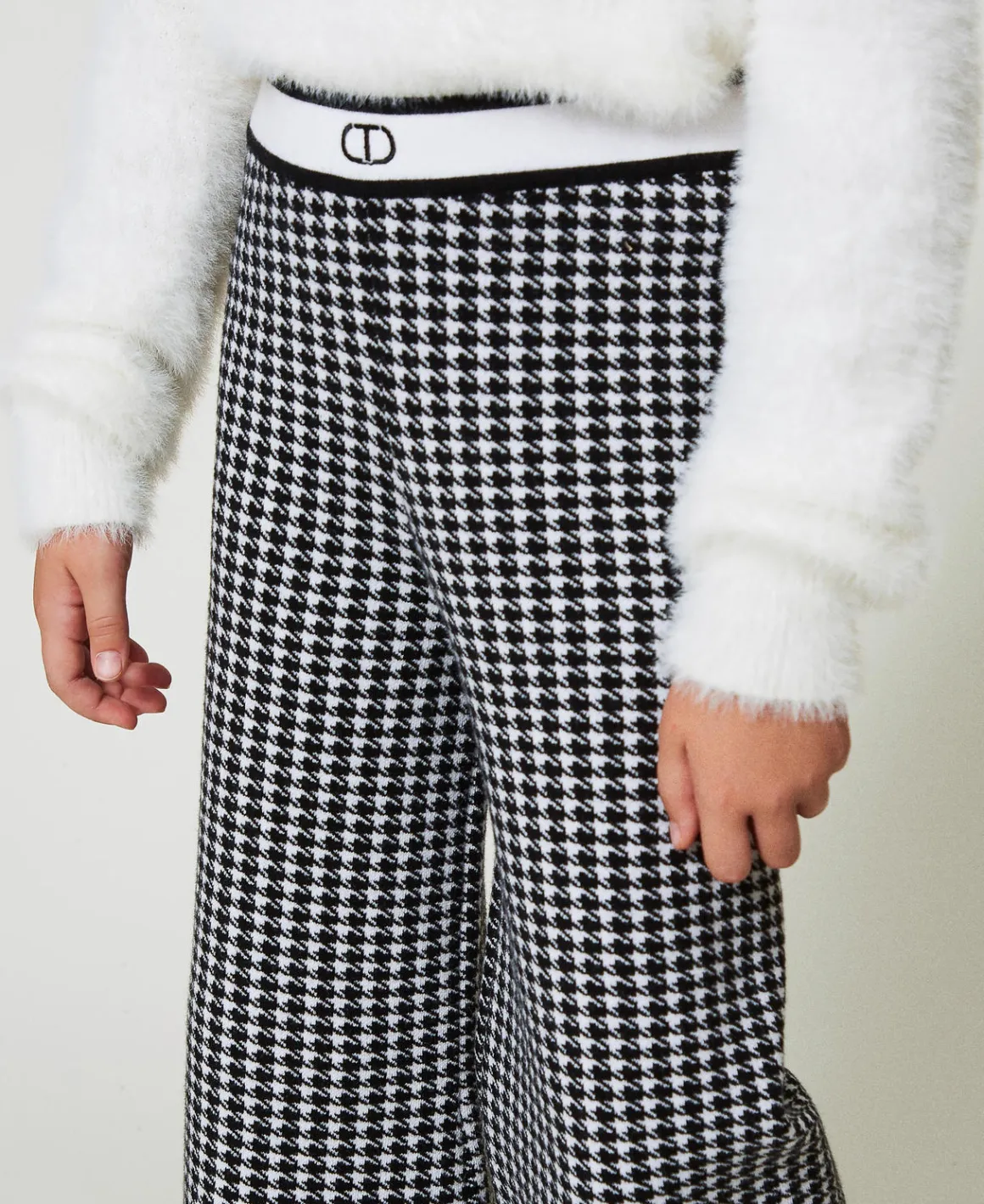 TWINSET Milano Pantaloni In Maglia Jacquard Pied De Poule | Pantaloni E Jeans