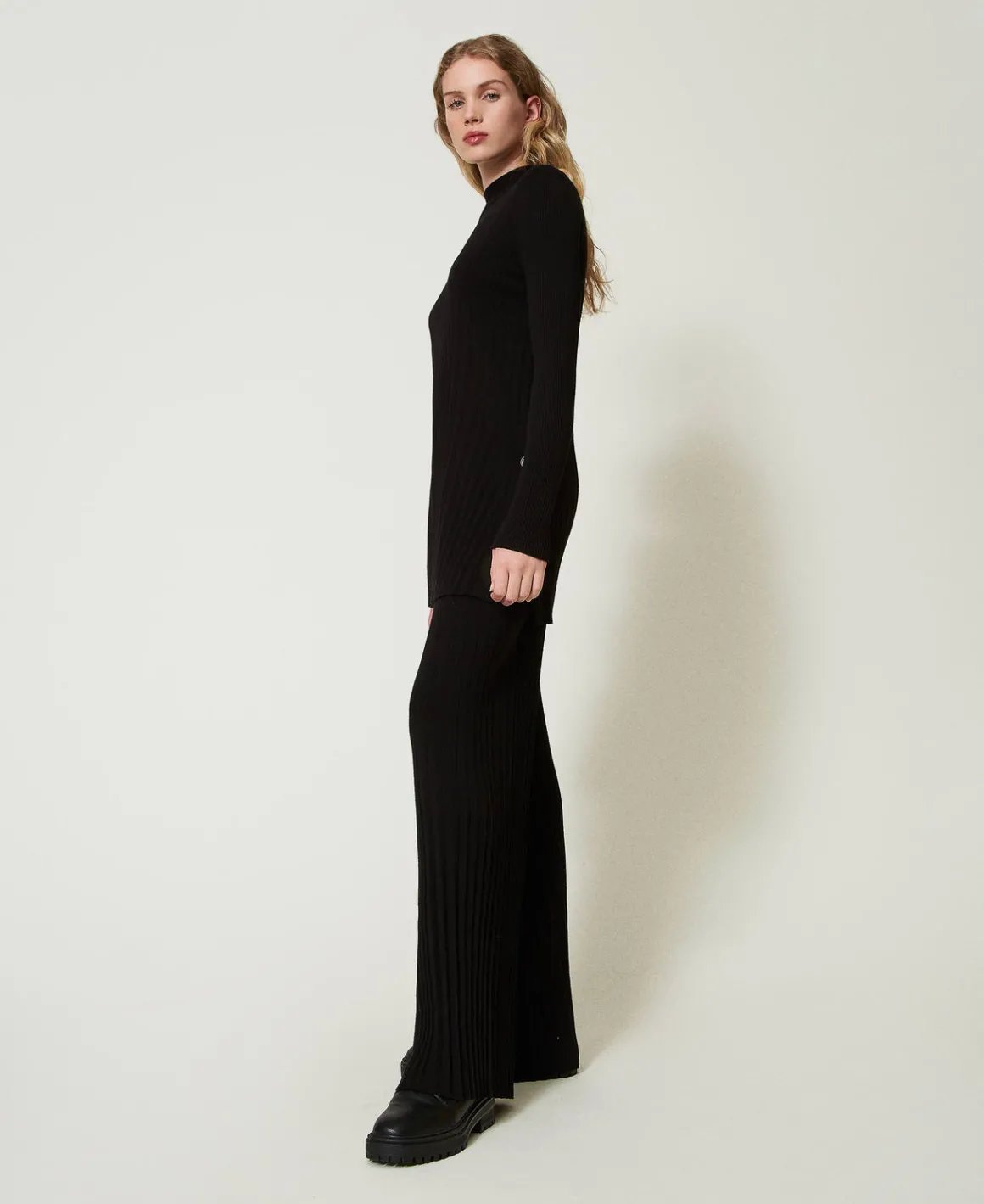 TWINSET Milano Pantaloni In Maglia Plissé | Pantaloni Ampi E A Palazzo