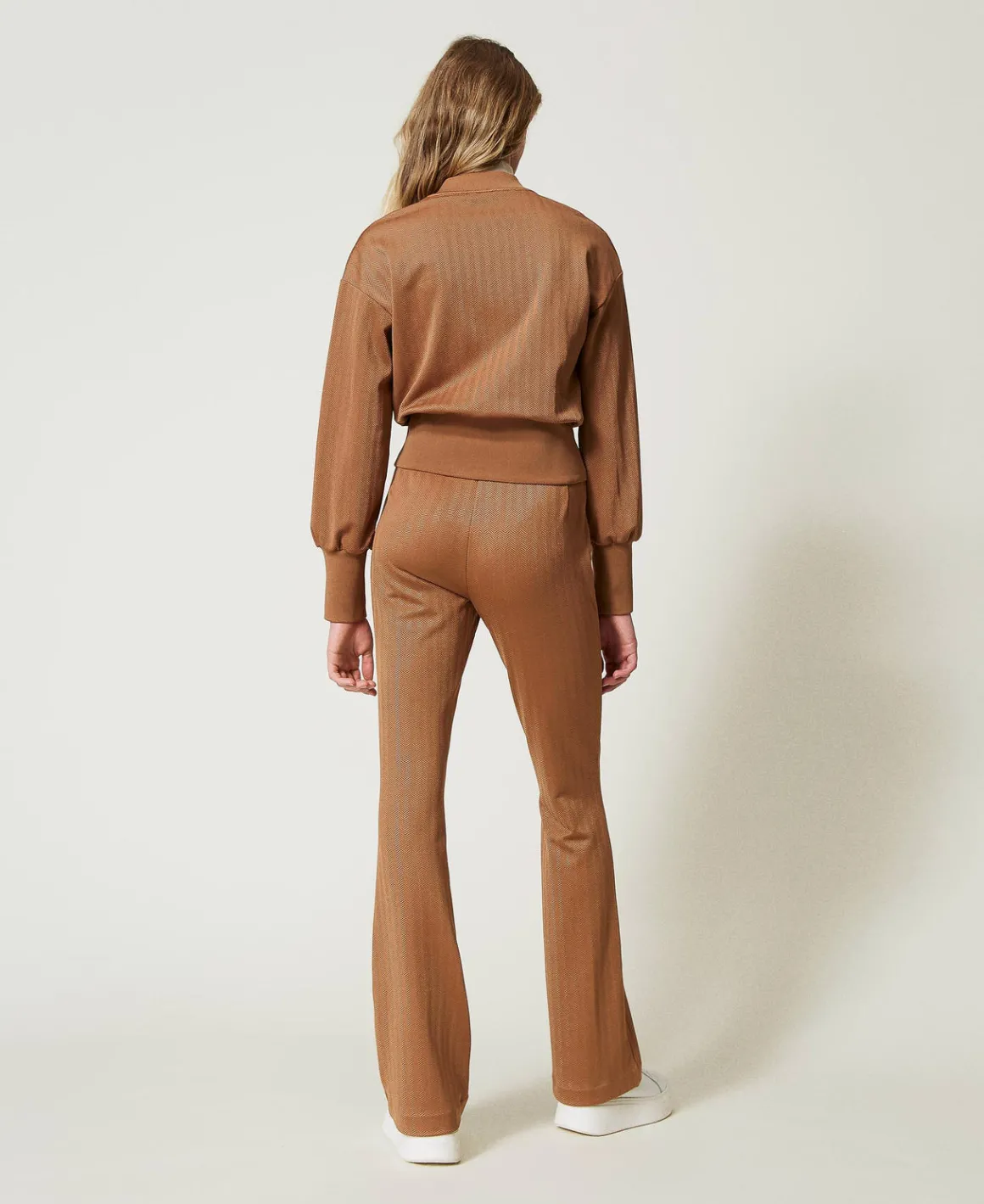 TWINSET Milano Pantaloni In Tessuto Scuba Jacquard | Pantaloni Flare