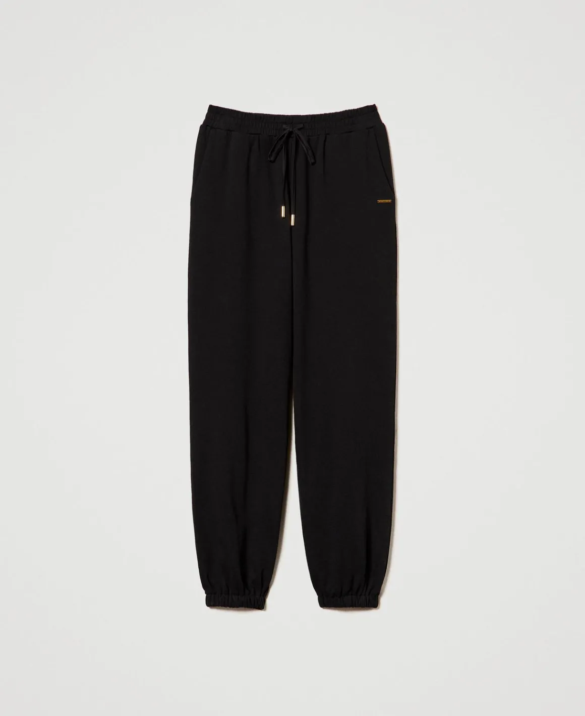 TWINSET Milano Pantaloni Joggers In Felpa Con Raso | Pantaloni Jogging