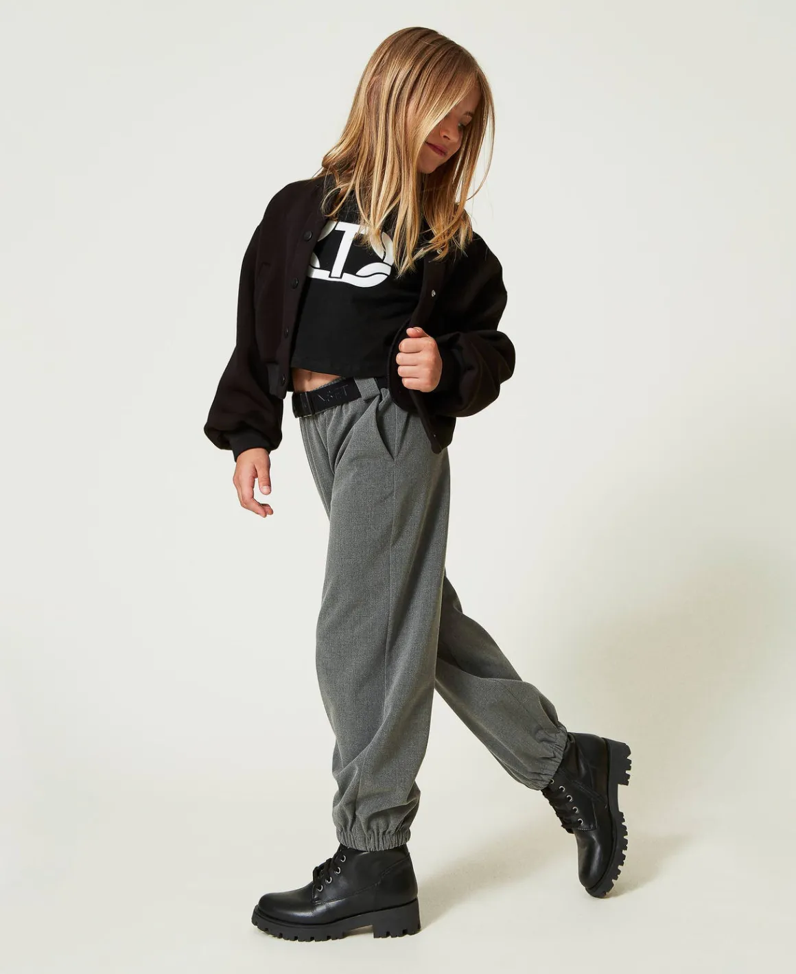TWINSET Milano Pantaloni Joggers In Flanella Con Cintura | Pantaloni E Jeans