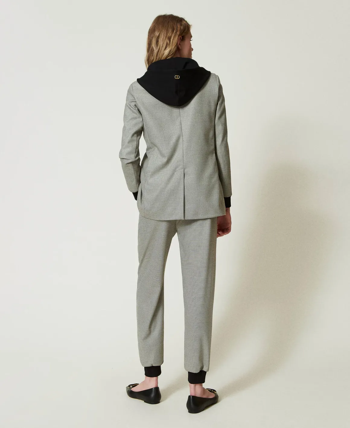 TWINSET Milano Pantaloni Joggers In Pied De Poule | Pantaloni Jogging