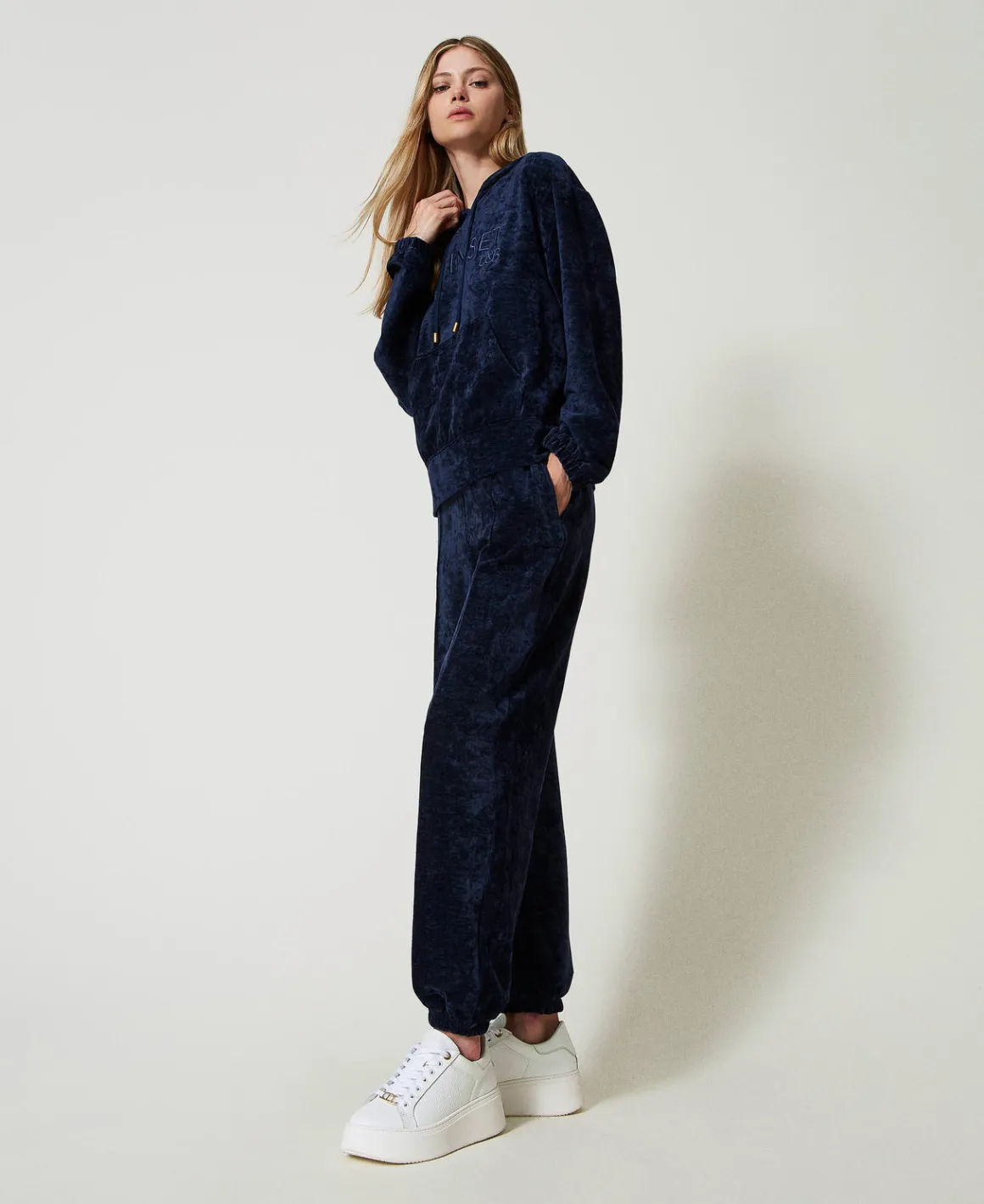 TWINSET Milano Pantaloni Joggers In Velluto | Pantaloni Jogging