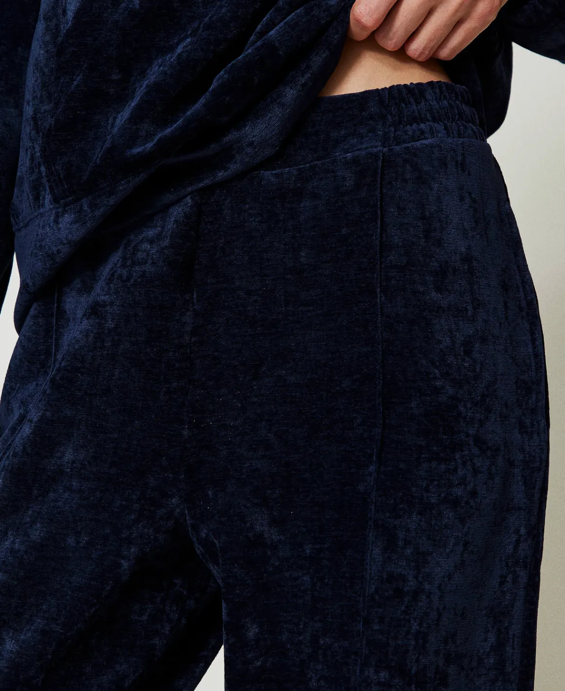 TWINSET Milano Pantaloni Joggers In Velluto | Pantaloni Jogging