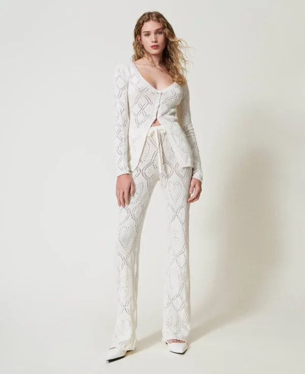 TWINSET Milano Pantaloni Seamless In Filato Treeblend | Pantaloni Dritti E A Sigaretta