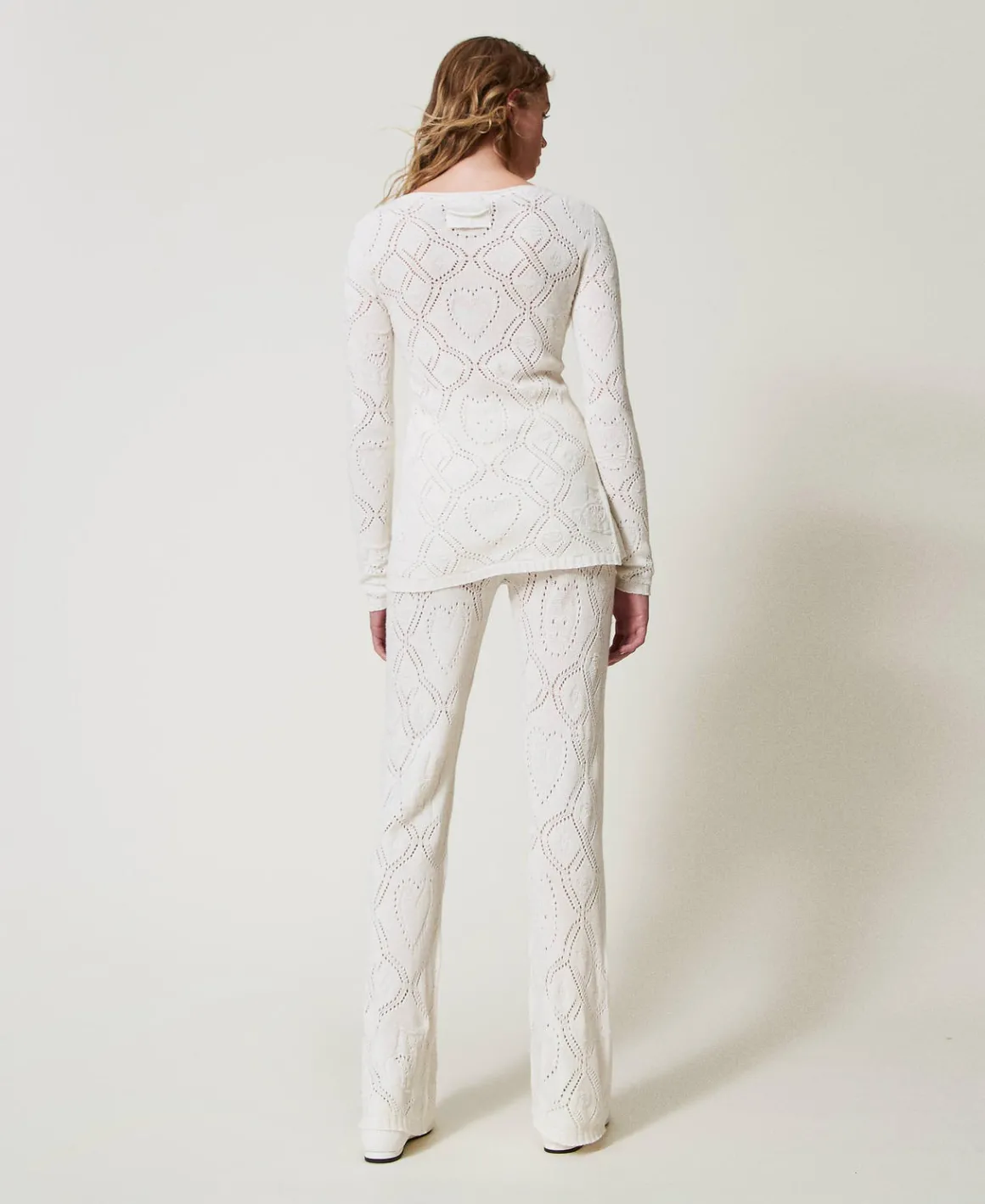 TWINSET Milano Pantaloni Seamless In Filato Treeblend | Pantaloni Dritti E A Sigaretta