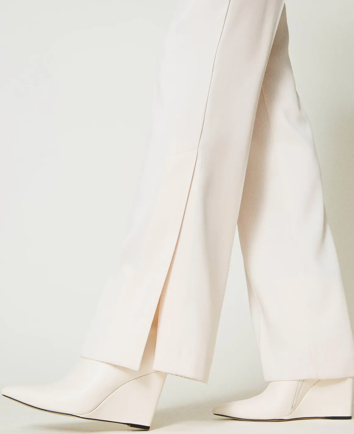 TWINSET Milano Pantaloni Straight Leg Con Spacchi | Pantaloni Eleganti | Pantaloni Dritti E A Sigaretta