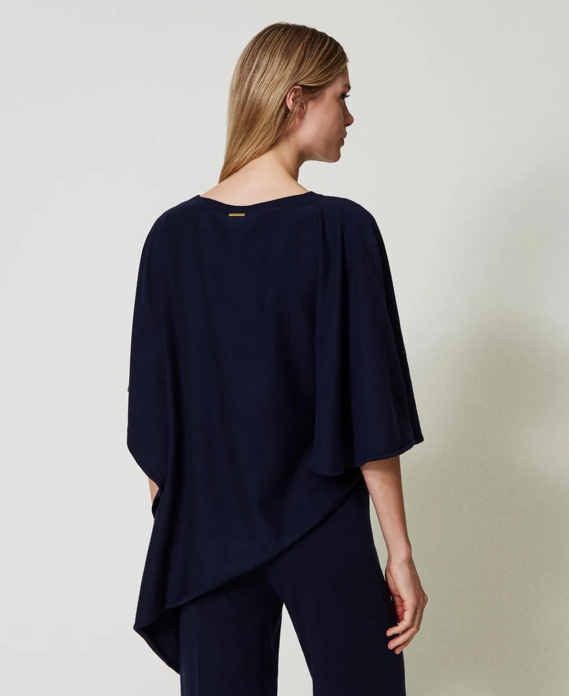 TWINSET Milano Poncho Asimmetrico In Maglia | Poncho