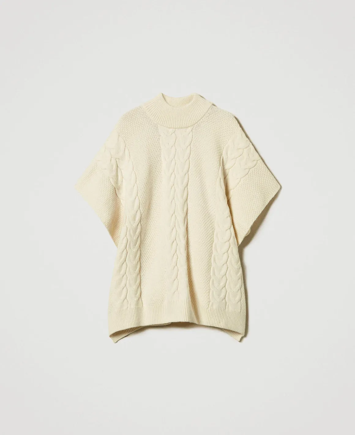 TWINSET Milano Poncho In Maglia Con Trecce | Poncho