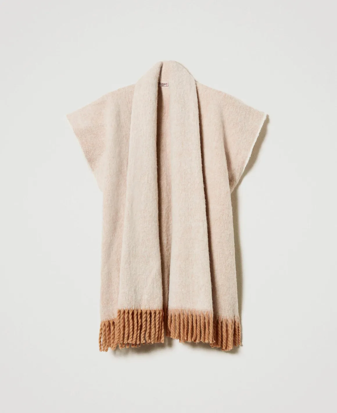 TWINSET Milano Poncho Mélange Con Frange | Poncho